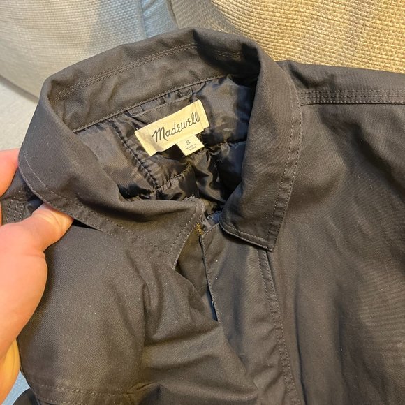 Madewell Waxed Cotton Jacket, Grey, Size Small - Picture 4 of 6